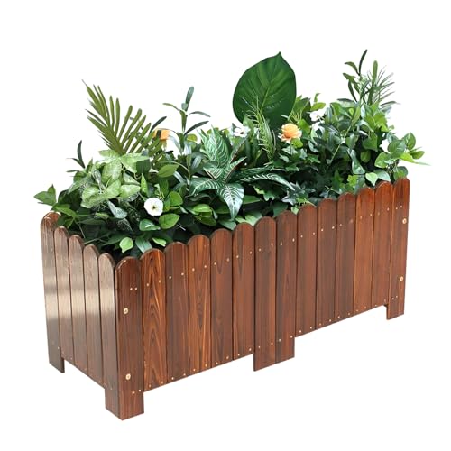Skrzynka na rośliny na każdą pogodę z otworami drenażowymi – idealna do wnętrz i na zewnątrz kwiatów i krzewów oraz stylowy pojemnik ogrodniczy