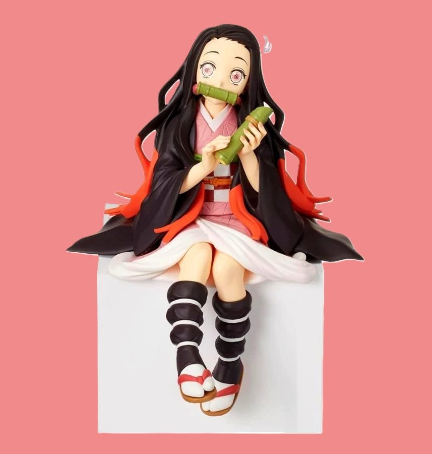 Image of Awestuffs Action Figure Limited Edition for Car Dashboard, Decoration, Cake, Office Desk & Study Table (Nezuko Sitting D Slayer)