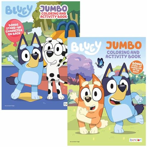Bendon Bluey Coloring and Activity Books 2-Pack - Kids Drawing Kit with Puzzles Mazes & Educational Games