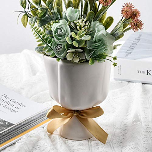 Keramische vaas, vaas ingemaakte ornamenten, huishoudelijke desktop vazen, woonkamer kantoor Desktop plant container bloem - Afbeelding 4