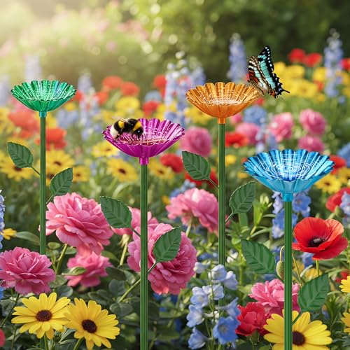 4 Stück Bienentränke für den Garten, Bienen Insektentränke Garten, Bienentränke Balkon, Vogel und Insektentränke, Vogeltränke Bienen Wasserstation, Garten Geschenk Futternapf für Honig, Spenders