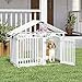 PETSITE 16-Panel Plastic Dog Playpen with Door, 32 Inch Tall Portable Shape-Customizable Pet Playpen Indoor Outdoor, Ideal for Small & Medium Dogs and Puppies, Easy to Assemble
