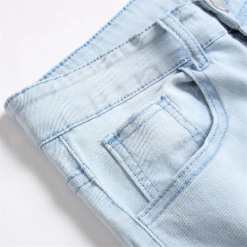 Men's Street Stretch Holes Jeans Good Male Hiphop Distressed Slim Jogging Pencil Denim Pants3
