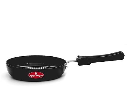 Ajay's Shoppe Aluminium Hard Anodised Induction Frying Pan, Black (800 ml)