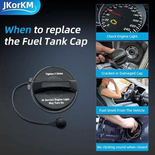 Image of Fuel Gas Cap, Replaces 95995094 Gas Cap Compatible with Buick Cadillac Chevy GMC Pontiac Saturn - 2005-2010 Cobalt Equinox, 2006-2012 Impala, 2007-2011 CTS, STS More...