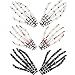 6 Pieces Halloween Skeleton Hands Bone Hair Clips Claws Skull Hand Hair Clip Hairpin Zombie Punk Rock Horror Hair Clip for Women Girls Hair Accessories