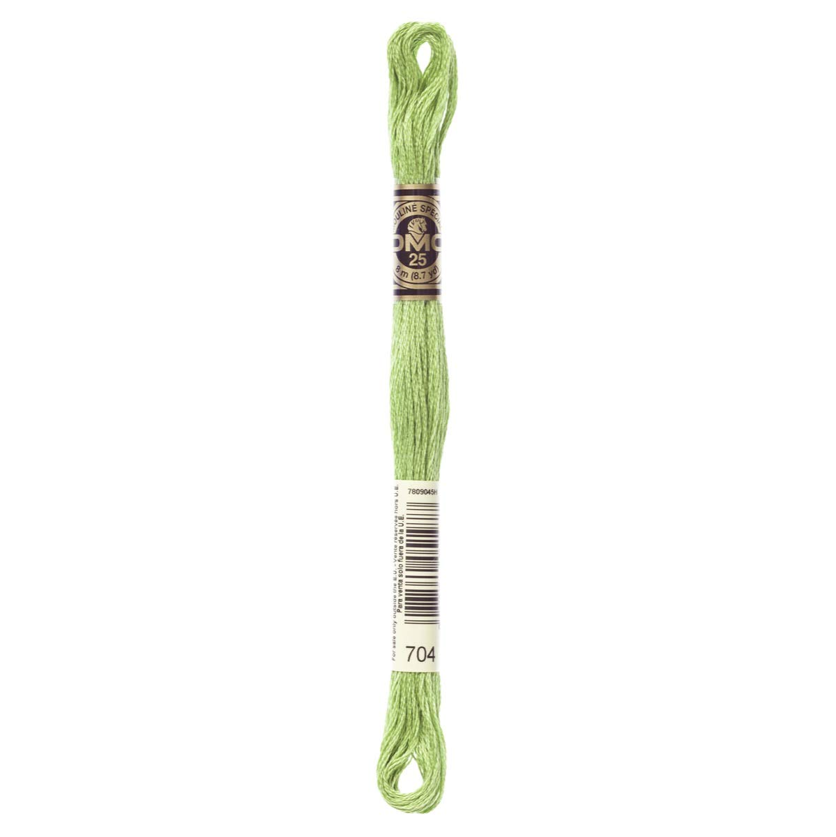 DMC Embroidery Floss Mouline Stranded Cotton Thread for Hand Embroidery and Sewing - Colour No: 704-5 x 8m Skeins