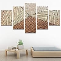 SIGNWIN 5 Panel Canvas Wall Art Solid Structures for Home Decorations Ready to Hang - 60