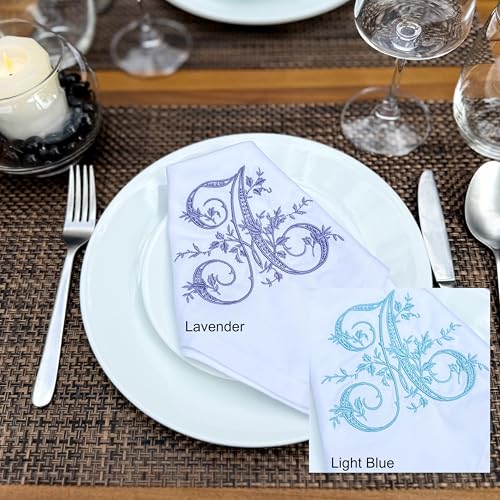 Servilleta personalizada bordada de algodón 18x18 pulg miniatura 3