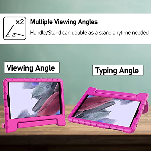 Ltrop Kids Case For Samsung Galaxy Tab A7 Lite 8.7 Inch 2021 Sm-T220/T225, Galaxy Tab A7 Lite 8.7 Case, Shockproof Convertible Handle Stand Cover Case For Samsung Galaxy Tab A7 Lite 8.7” 2021, Rose #TOP3