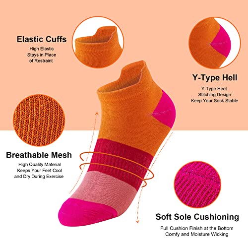 20 Pairs Ankle Socks for Women,No Show Cotton Womens Socks,Size 9-112