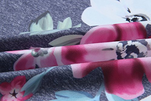 Image of AMiERY Women's Comfy Casual Pajama Pants Floral Print Drawstring Palazzo Lounge Pants Wide Leg