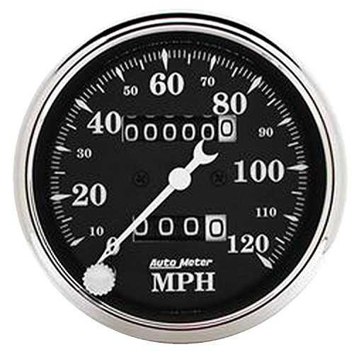 AUTO METER 1796 Old TYME Black Mechanical Speedometer,3.125 in.