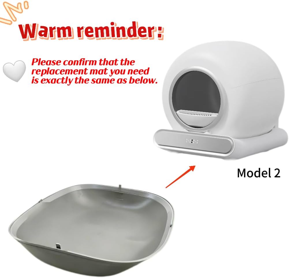 Automatic Cat Litter Box Silicone Pad Litter Box Replacement Mat | Silicone Mat for Automatic Selfcleaning Cat Litter Box Waterproof Mat Anti-Slip Washable Silicone Pad Litter Box Accessories