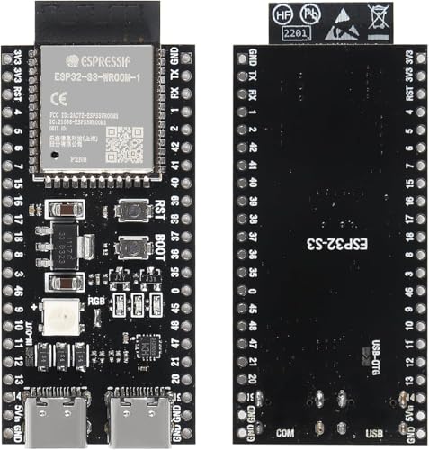 Image of ESP32-S3 DevKit-N16R8 Board | OTG USB + USB-to-Serial | 16MB Flash, 8MB PSRAM | Wi-Fi & Bluetooth 5 | Ideal for IoT | UNO & MicroPython Support | Unsoldered