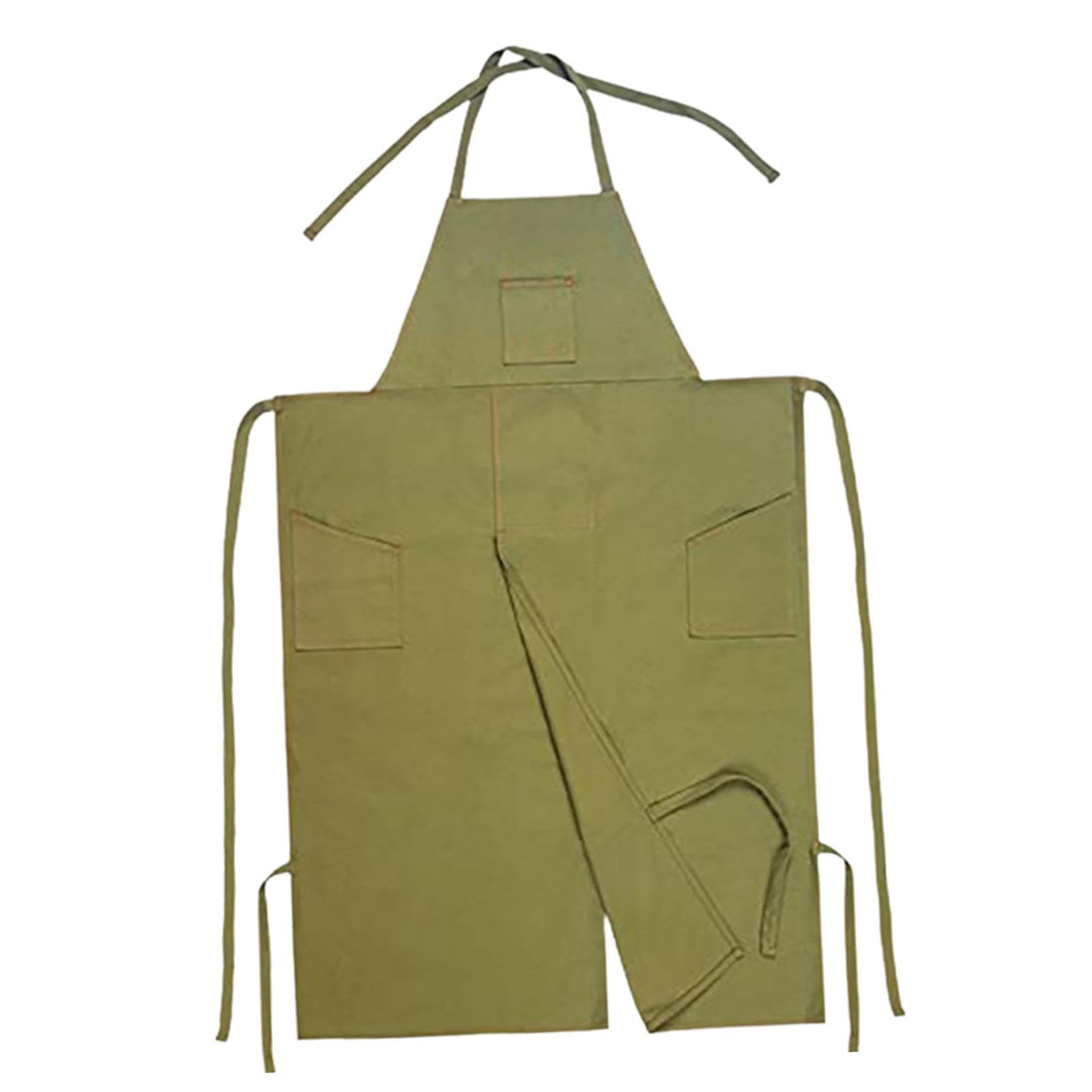 Fartuchy do pieczenia, Fartuch ceramiczny, regulowany fartuch malarski, szefa kuchni do grillowania, restauracji(2 Set Of(green))