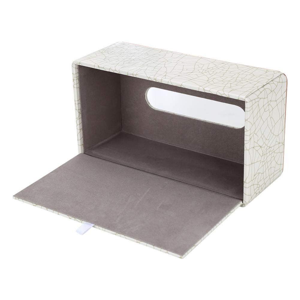 Portafazzoletti in marmo con bordo dorato Porta tovaglioli per bagno da tavolo Porta asciugamani Scrivania da ufficio Custodia con protezione in tessuto Bordo in metallo Scatole per crepe per il