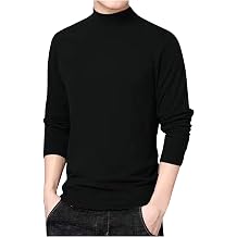 Men T Shirts Winter Fashion Long Sleeve Mock Neck Comfortable Undershirts Casual Solid Basic T-Shirts Sweater