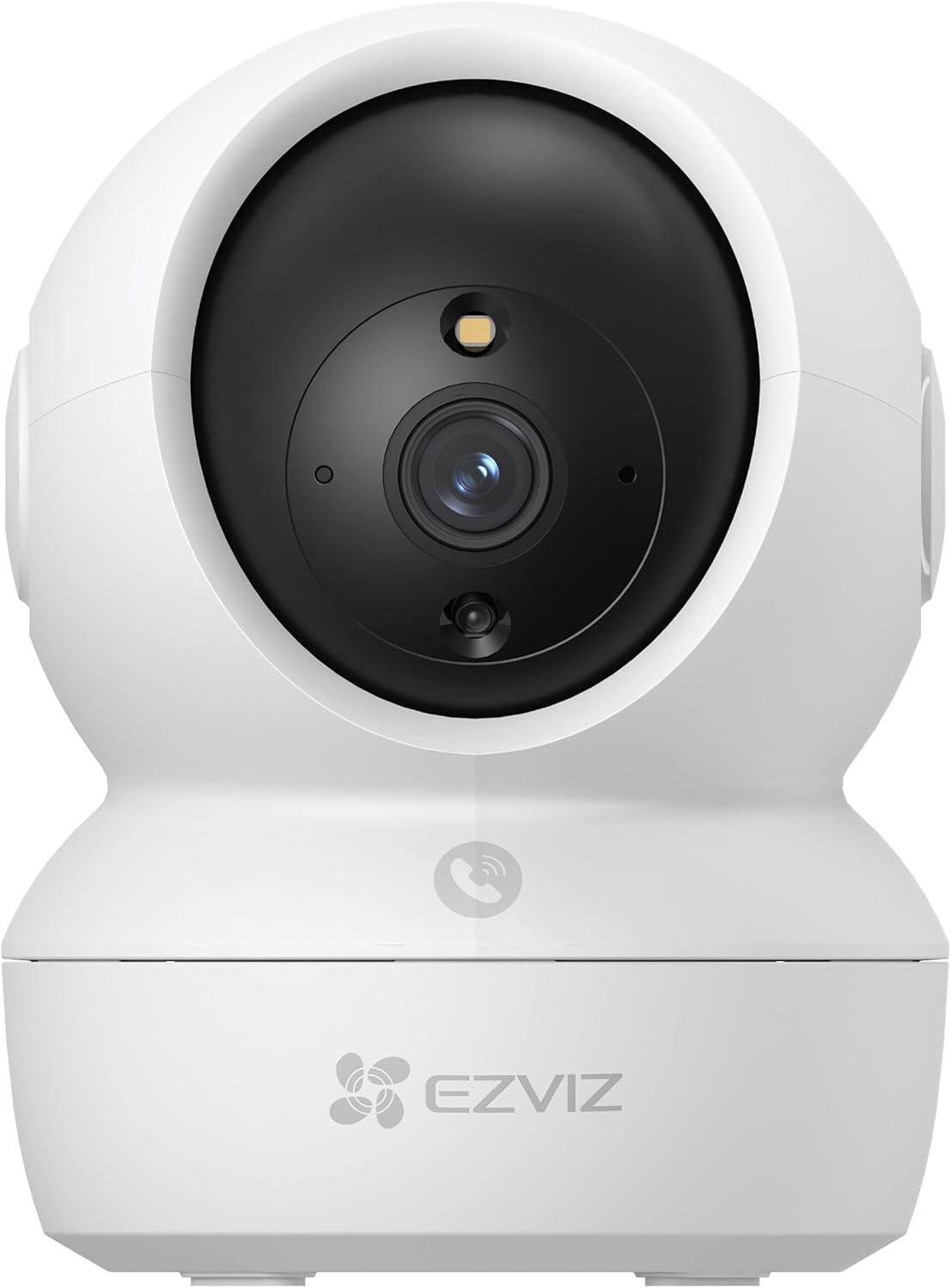 Lot de 2 caméras de sécurité Wi-Fi H6c Pro 3MP pour bébé avec détection de mouvement, suivi intelligent, vision nocturne bidirectionnelle, télécommande fonctionne avec Alexa, blanc