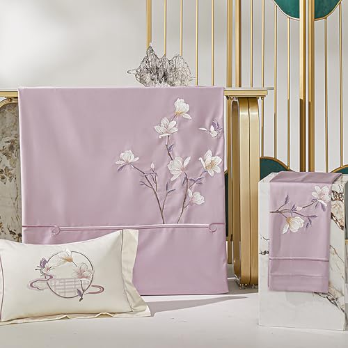 Ensemble de housse de couette broderie florale résistant toutes saisons - 2