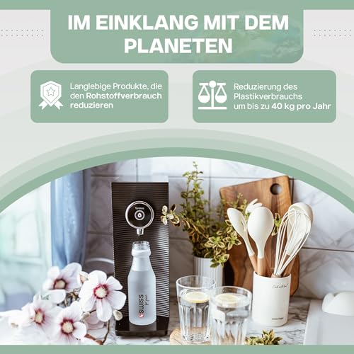 4SWISS Wasserfilter System - Entfernt Bakterien, Schwermetalle, Mikroplastik, Einfache Installation, Hervorragender Geschmack, Mit 3 Filtern, Kostengünstig, Trinkwasserfilteranlage für Zuhause