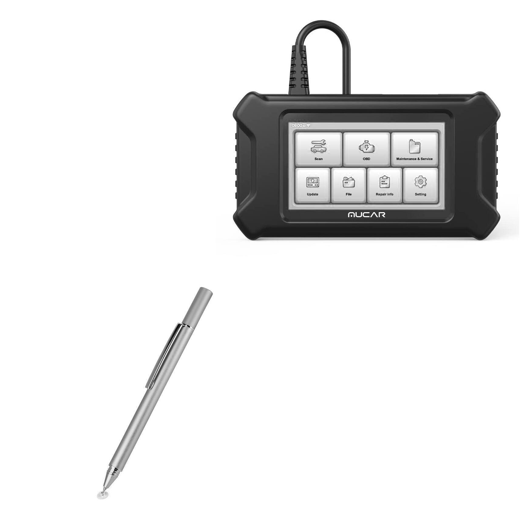 BoxWave Stylus Pen Compatible with Mucar CS90 (5 in) - FineTouch Capacitive Stylus, Super Precise Stylus Pen - Metallic Silver