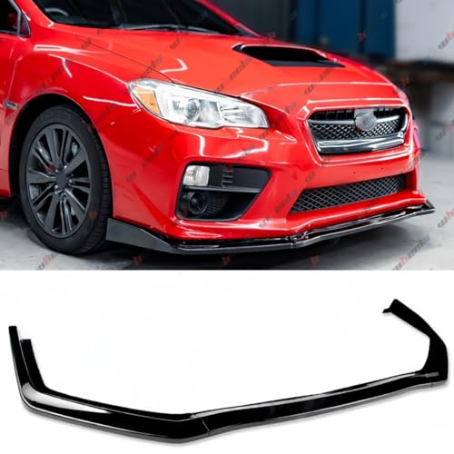 WheelX 3Pcs Front Bumper Lip Compatible with Subaru WRX STi 2015-2021 CS-Style, Fits for 2015 2016 2017 2018 2019 2020 2021, Air Dam Lower Chin Spoiler Splitter, Protection Body Kit (Glossy Black)