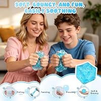 Slow Rising Stress Cube for Adults, Squishy Slow Rising Fidget Cube Sensory for Anxiety, Stress Balls, Squishies Stress Cube Toys, Stress Relief High Density Ice Squeeze Ball Cubes — image 3
