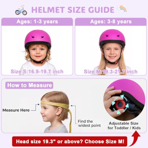 Image of Toddler Helmet, Adjustable Kids Bike Helmet for Ages 1-3-8