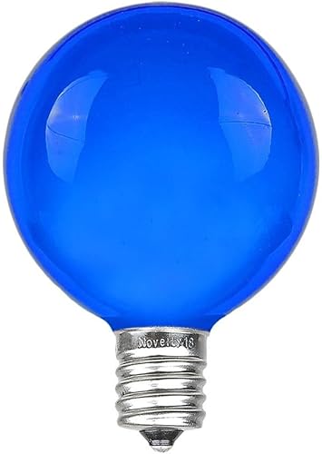 Miniatura 8 de Novelty Lights focos globo de repuesto para luz en cadena, para exteriores, transparente, paquete de 25 G40, base de candelabro C7E12, 5 vatios,