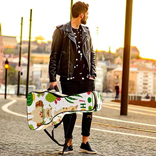 Pleine Taille Guitare Gig Sac Étanche Guitare Carry Case avec Bandoulière Réglable Crânes Fleurs Feuilles Jaunes… - Les Beatles, Paul McCartney, John Lennon, RIngo Starr, George Harrison Pleine Taille Guitare Gig Sac Étanche Guitare Carry Case avec Bandoulière Réglable Crânes Fleurs Feuilles Jaunes… – Image 7