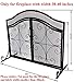 INNO STAGE Wrought Iron Fireplace Screen with 2 Doors, Large Decor Fire Place Panel Standing Gate with Mesh Cover for Baby Safe, Spark Guard and Wood Burning Hearth Accessories - Dark Black
