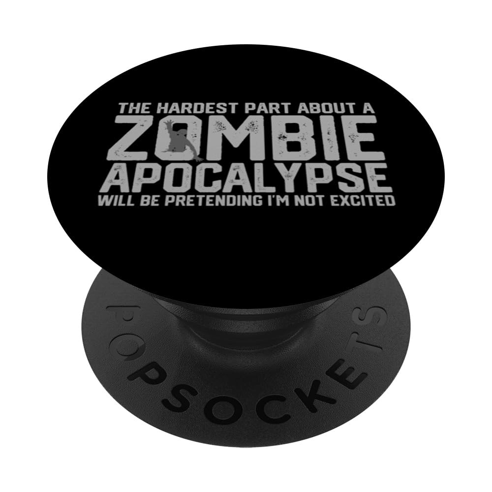 Funny Zombie Apocalypse Gift Halloween Adults Zombies Party PopSockets Standard PopGrip