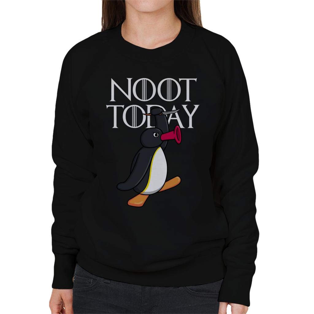 Cloud City 7 Noot Today Pingu Women's Sweatshirt Black
