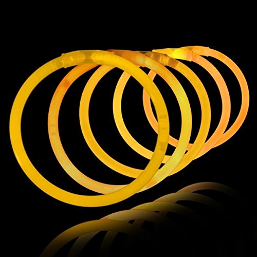 La Vida en Led 100 Pulseras Luminosas Glow Pack Fiesta Entrega 1-3 DÍAS (Naranja)