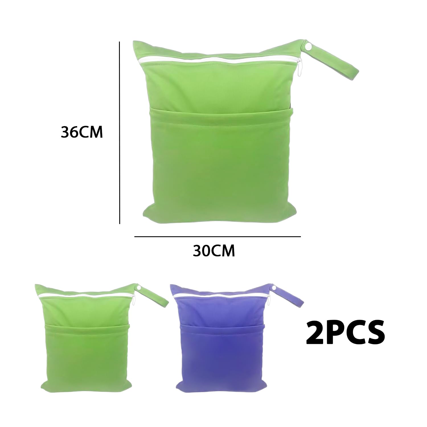 MEMOFYND Sacchetti Impermeabili 30x36 cm per Pannolini, Cosmetici, Viaggi e Nuoto