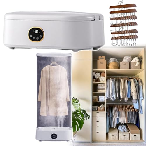 Plancha de vapor vertical inalámbrica portátil, secadora automática de ropa con poste telescópico para un cuidado eficiente de la ropa y secado al vapor