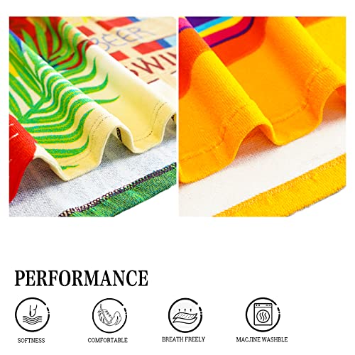 Liomind 2 Pack Palm Leaf Beach Towels 28”X60” For Kids Men Women Girls Boys #TOP7