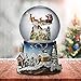 The San Francisco Music Box Company Santa Flying Over Village Snow Globe