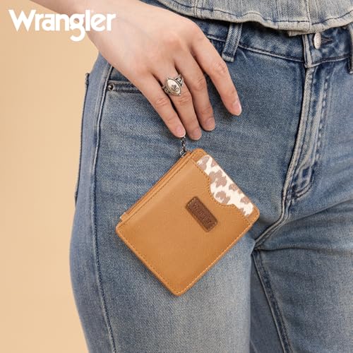 Image of Montana West X Wrangler Keychain Card Holder for Women Small Card Cases Money Organizers with Smooth Zipper and Detachable Slim Card Holder Minimalist & Compact Easy to Carry