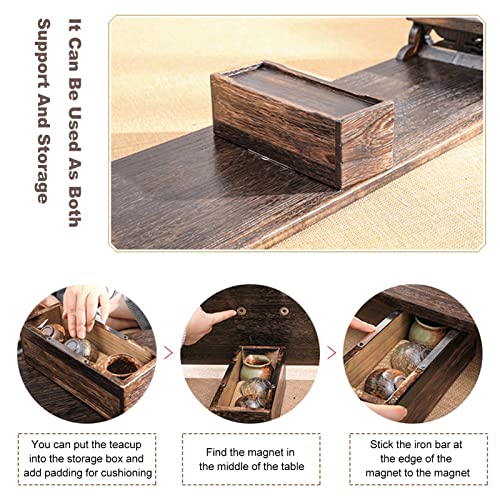 Table basse japonaise gain de place pour manger au sol dans le salon - 7