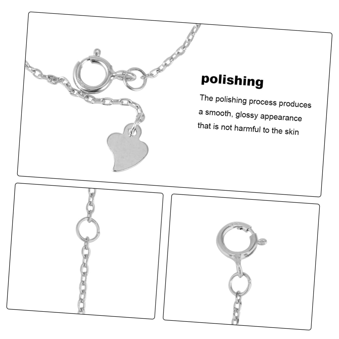 LALAFINA 9stücke Teiliges Kettenverlängerungen Für Armbänder Und Verstellbare Gliederketten Silber Mit Zarten Herzanhängern Für -schmuckgestaltung