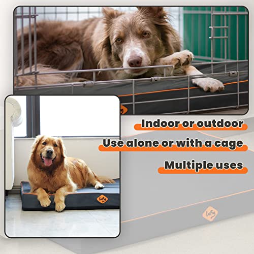 Laifug Outdoor Waterproof Dog Bed For Small, Medium And Large Dogs - Dog Bed Washable, Jacket Fabric, Egg Orthopedic Foam Pet Dog Bed With Removable Durable Cover And Non-Slip Bottom #TOP4
