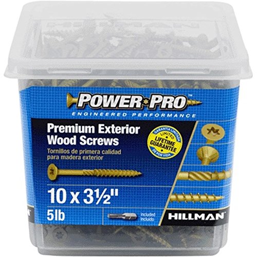 Hillman Power Pro No. 10 x 3-1/2 in. L Star Flat Head Ceramic Coated Premium Deck Screws 5 lb.