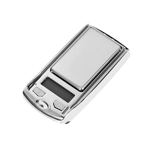 uxcell Báscula electrónica digital de bolsillo, 3.53oz, 0.00oz, mini, estilo de llave de coche, portátil, de precisión, con pantalla LCD