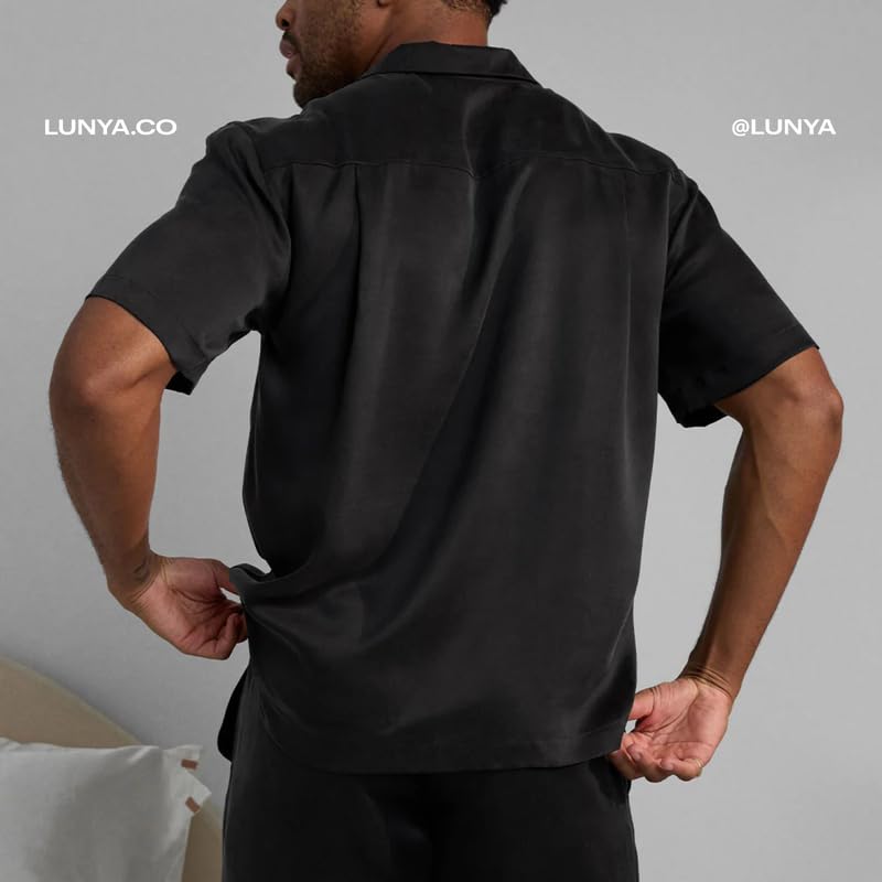 Lunya Men's Washable Silk Pajama Short Set - Versatile Silk Sleep Set - Multiple Color Options - Size S-XXL3