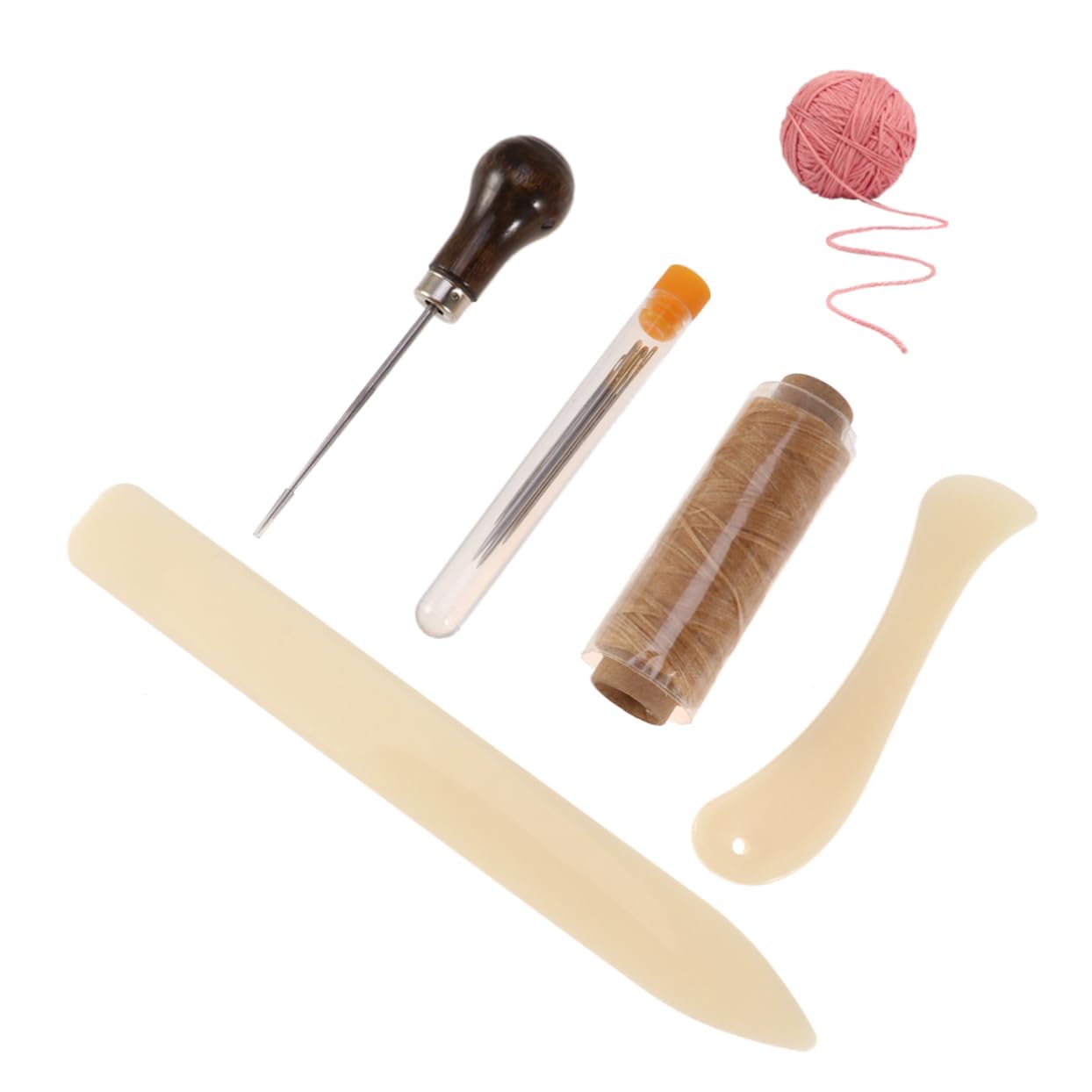 OSALADI 10pcs Set Bookbinding Tools Waxed Linen Thread Conical Needle for DIY Bookmaking