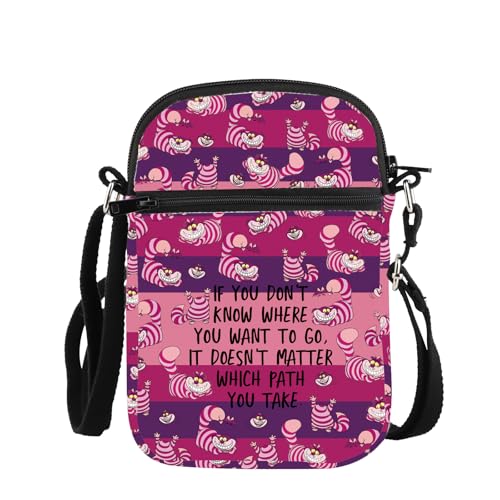 PLITI Cute Cat Crossbody Bag Princess Movie Inspired Gifts Cartoon Cat Lover Gift Fairy Tales Gift