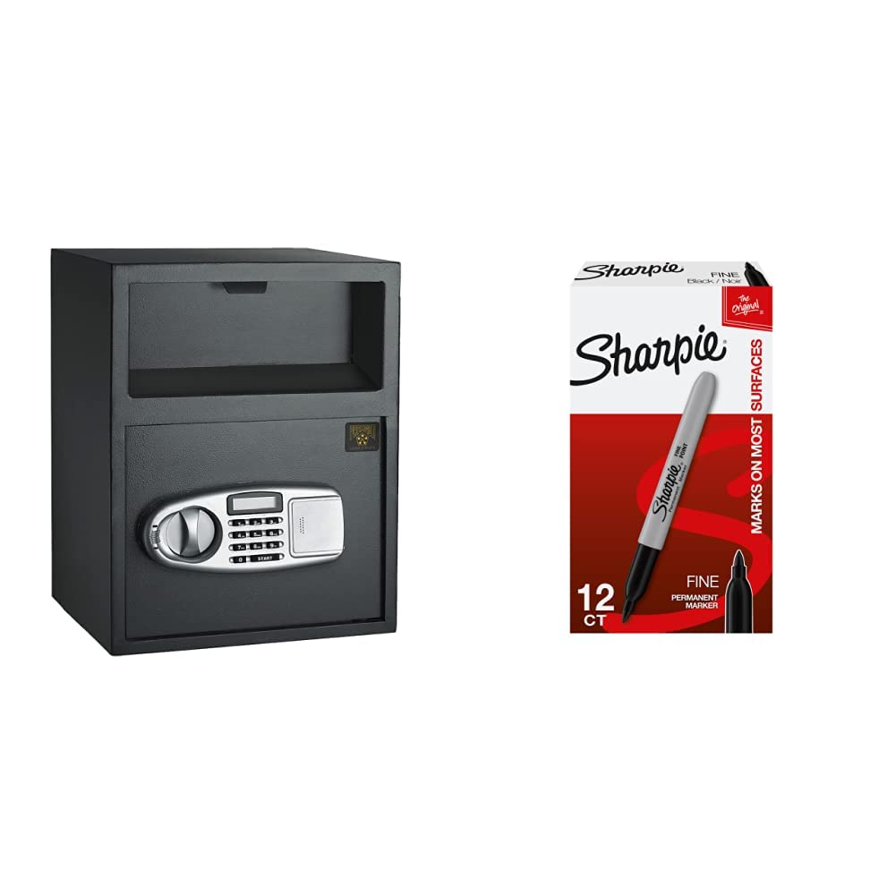 PARAGON LOCK & SAFE Digital Depository Safe Electronic Drop Box with