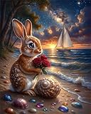 Photo Gallery umfarvt 5d rabbit beach shell diamond art kits for adults 30x40cm diy round full drill gem art set,diamond painting kit crystal rhinestone embroidery canvas painting home decor Photo Gallery umfarvt 5d rabbit beach shell diamond art kits for adults 30x40cm diy round full drill gem art set,diamond painting kit crystal rhinestone embroidery canvas painting home decor
